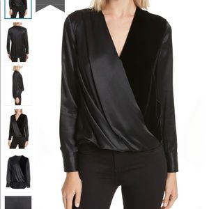 Rag and Bone silk and velvet Blouse